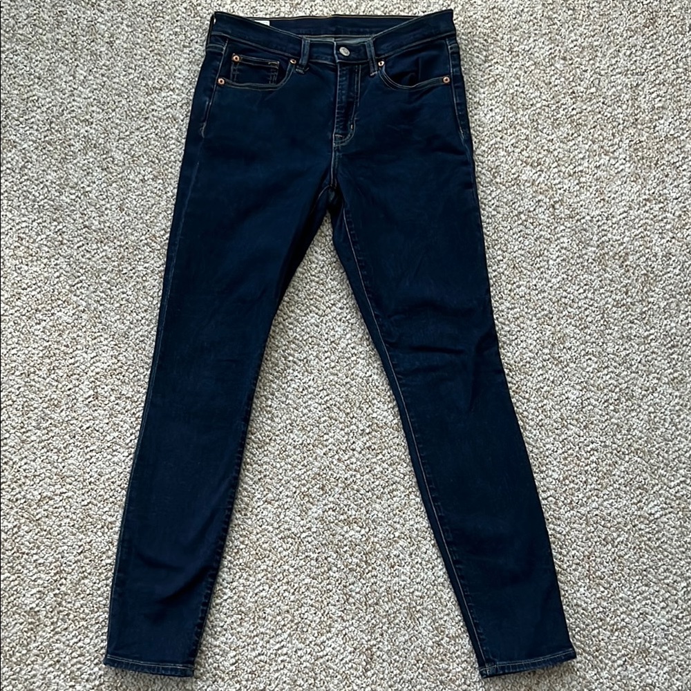 GAP True Skinny Mid-Rise Dark Wash Women's Jeans - Size 6L / 28L